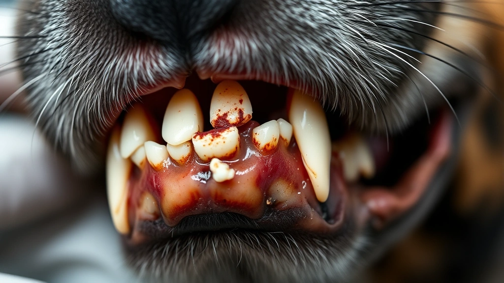 Close-up of dog teeth showing enamel wear and damage, professional veterinary dental examination setting, clear detailed view