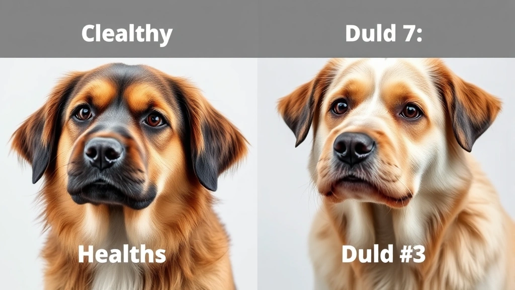 Split image showing healthy dog coat versus dull coat, omega-3 benefits visualization, professional veterinary comparison