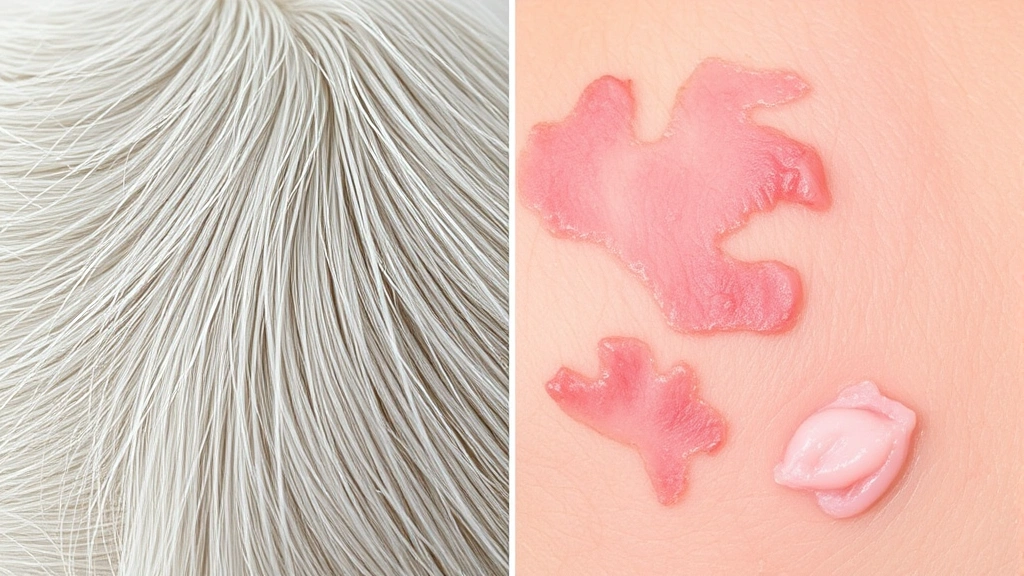 Split image showing healthy dog skin texture versus irritated eczemic skin comparison