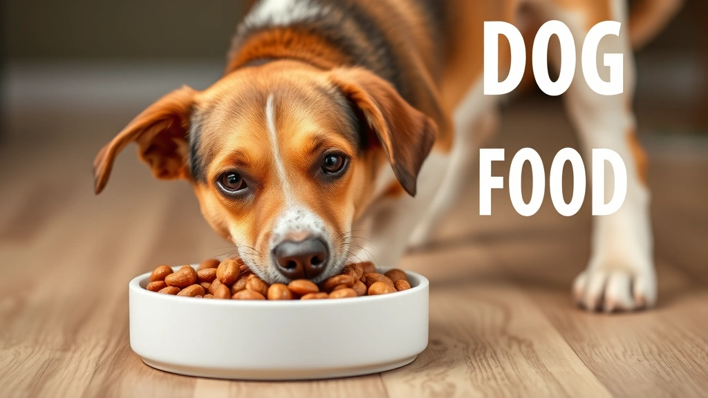 Dog happily eating from a bowl of nutritious dog food, no text, no words, no letters