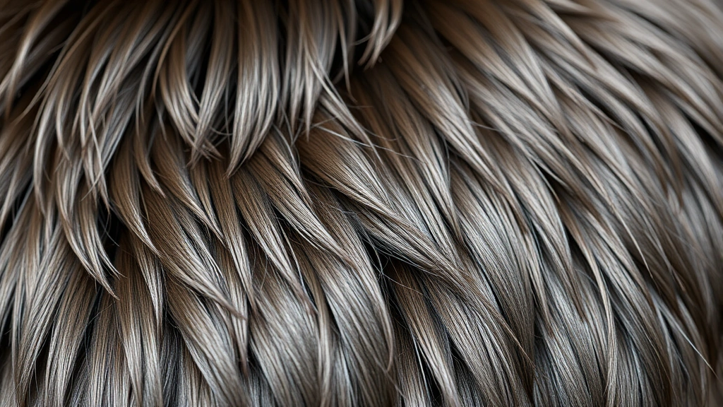 Close-up of dog coat texture showing healthy shiny fur, natural lighting, emphasizing coat quality and health