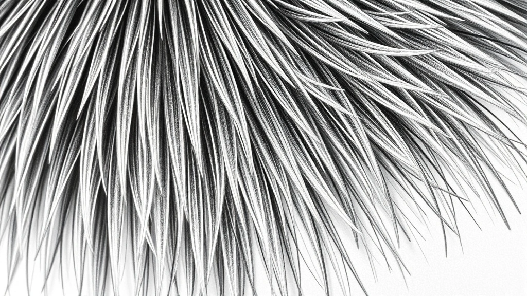 Close-up of dog fur texture showing layered pencil strokes creating realistic short and long hair with directional growth patterns and light reflection highlights