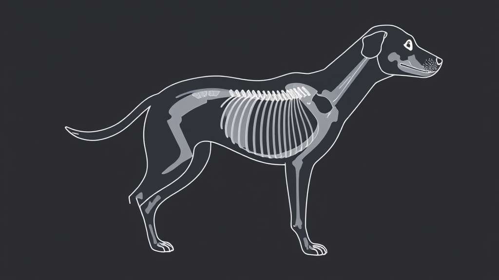 Dog anatomy diagram showing anal gland location, medical illustration style, no text no words no letters