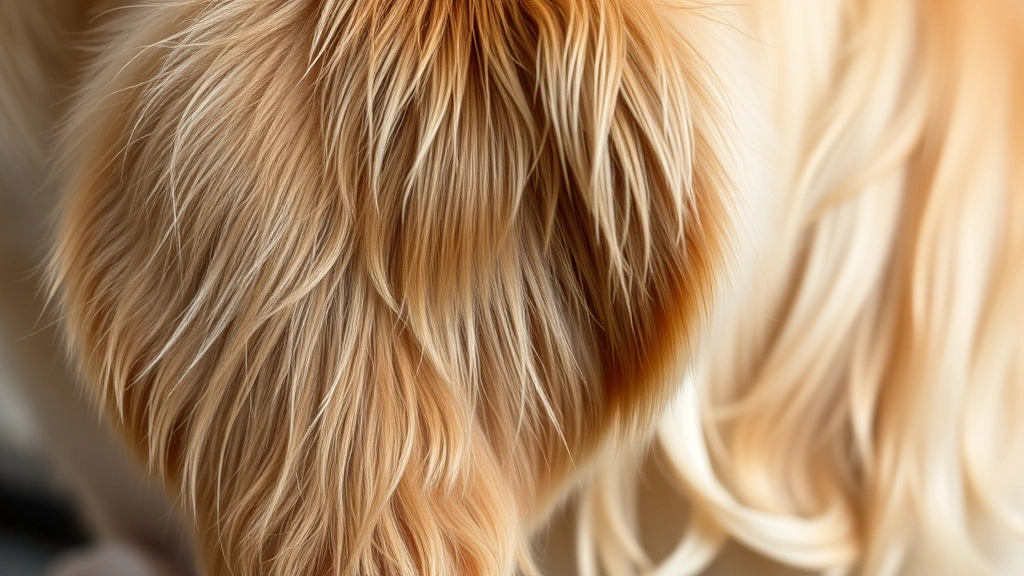 Close-up of a golden retriever's floppy ear showing natural anatomy and texture, soft natural lighting