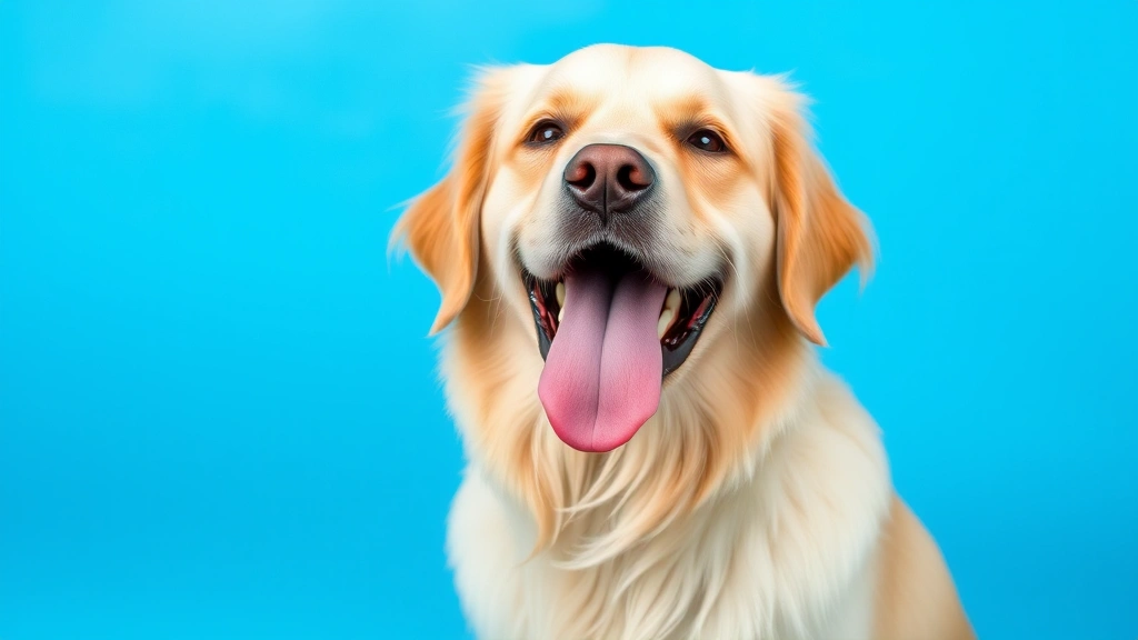 blueberries for dogs - A happy golden retriever with its tongue out