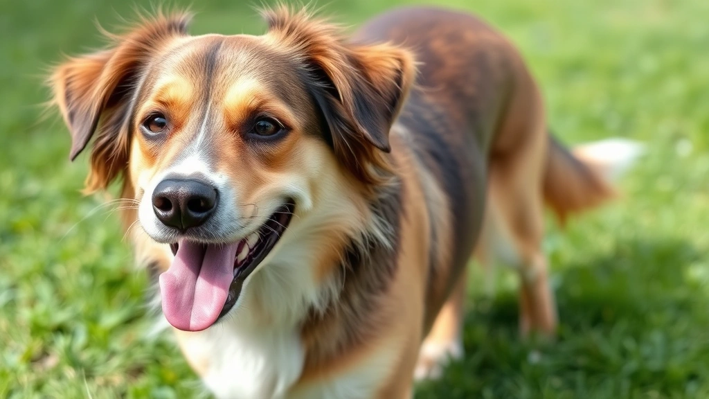 Happy healthy dog with shiny coat after successful eczema treatment, playing outdoors in grass, demonstrating improved skin condition