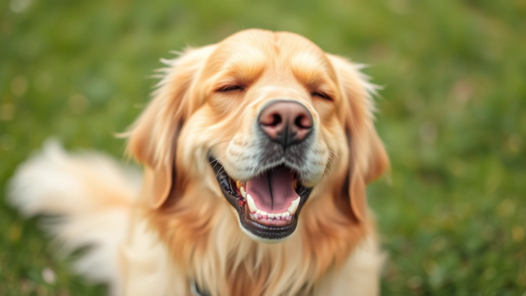 dog eyes closed meme - A happy Golden Retriever with eyes squeezed shut mid-shake
