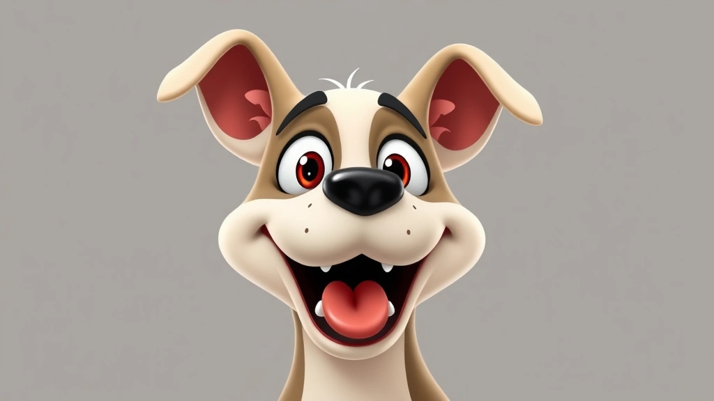dog reverse sneeze - A cartoon dog with mouth open