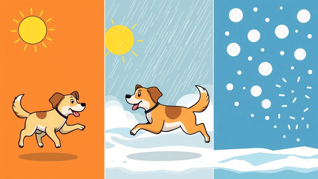dog running -
Dog running in various weather conditions shown i