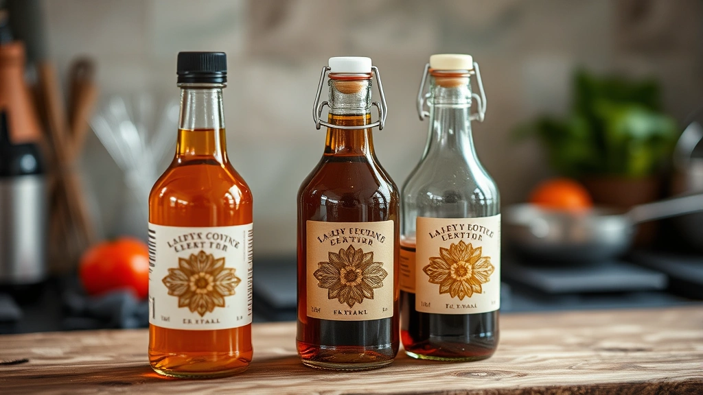 alcohol and pets -
cooking extract bottles
