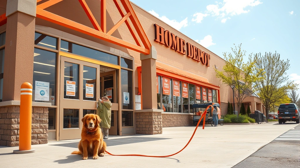 can i bring my dog into home depot dog photo 0