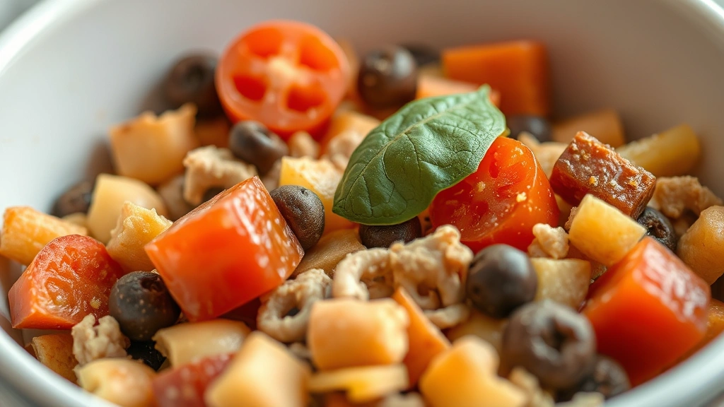 cat food portions -
close-up view of the food bowl