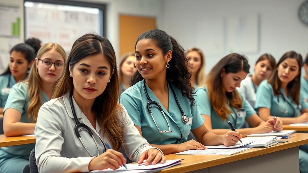 cats and dogs passage teas test quizlet -
Photorealistic image of a diverse group of nursing students in a classroom taki