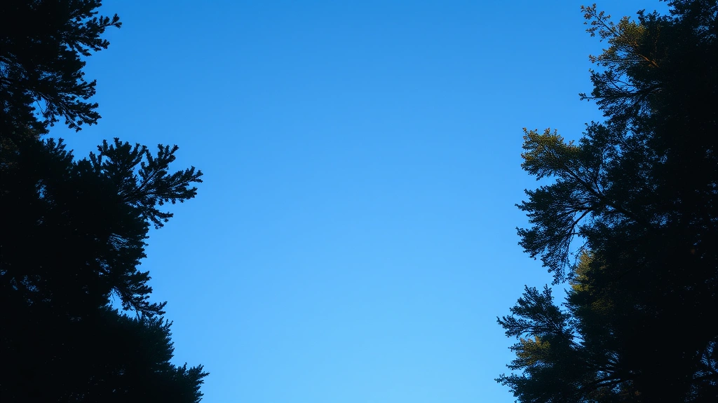cavachon dog -
blue sky and trees in background