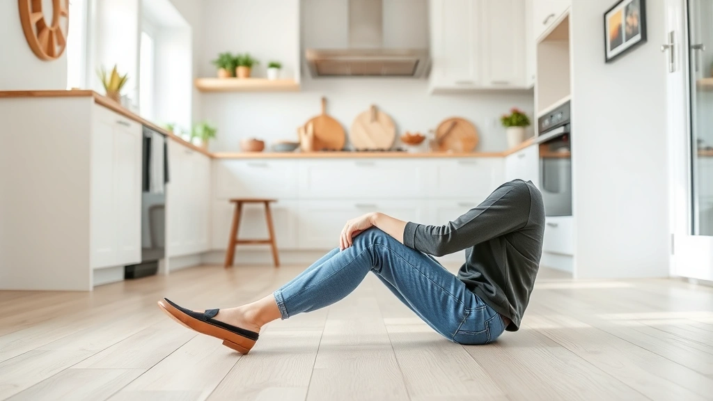 chicken free dog food -
sitting on a light wooden floor in a bright kitchen
