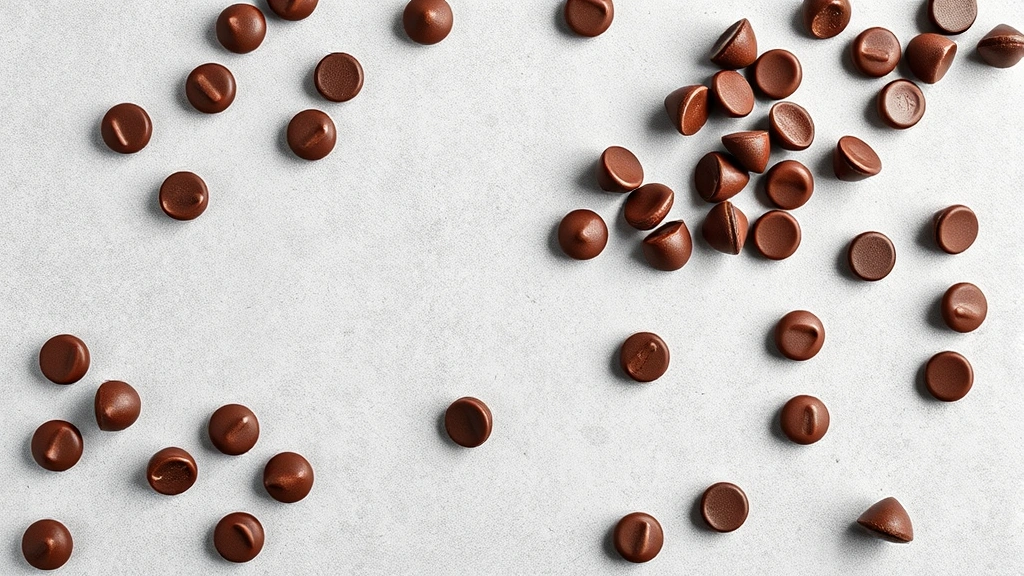 chocolate toxicity in pets -
chocolate chips) arranged on a surface with a prohibition symbol concept