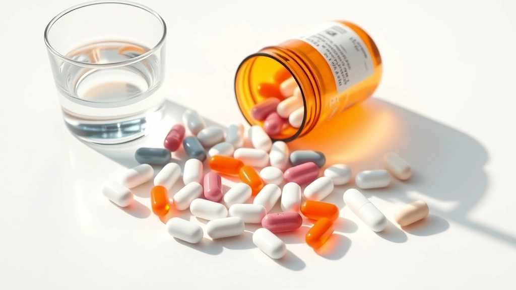 clavacillin for dogs -
Photorealistic image of dog antibiotic tablets and capsules arranged on a clean