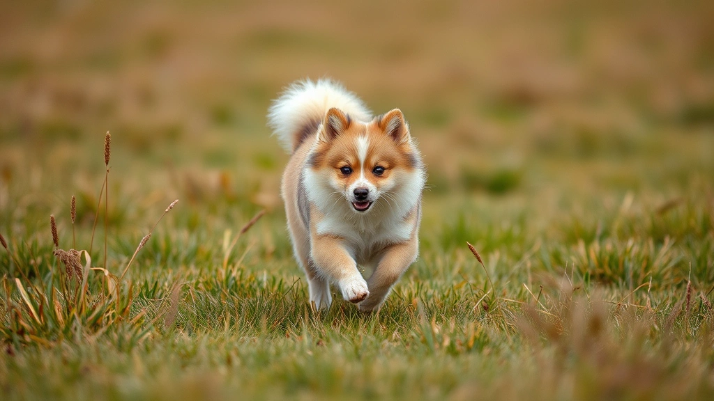 coat health feeding routine -
fluffy coat running through a grassy field