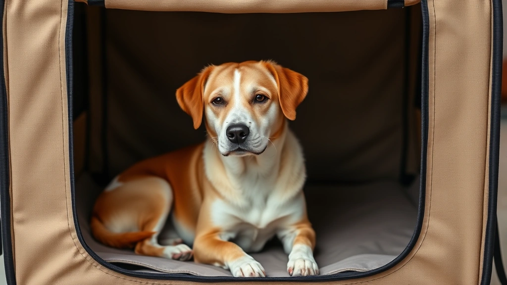 collapsible dog crate dog photo 0