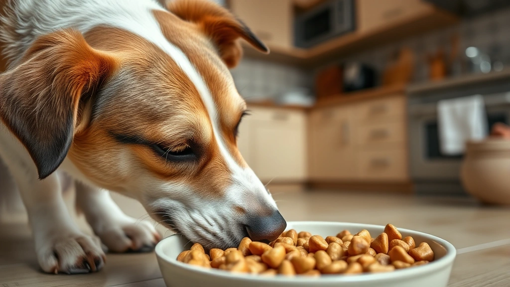 cry havoc and let slip the dogs of war -
Photorealistic close-up of a dog eating from a bowl with focused intensity, sho