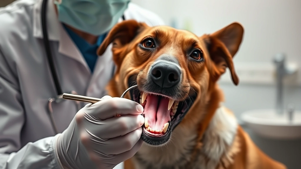 deer antlers for dogs -
Photorealistic image of a veterinarian examining a dog’s teeth during a d