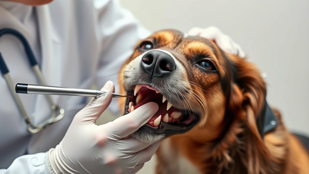 dental health feeding practices -
Photorealistic image of a veterinarian examining a dog’s teeth during a d