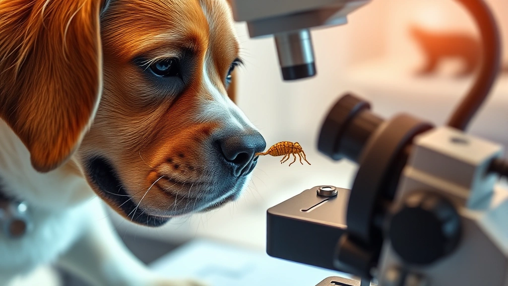 do dogs get pinworms -
Photorealistic image of a dog’s stool sample being examined under a micro