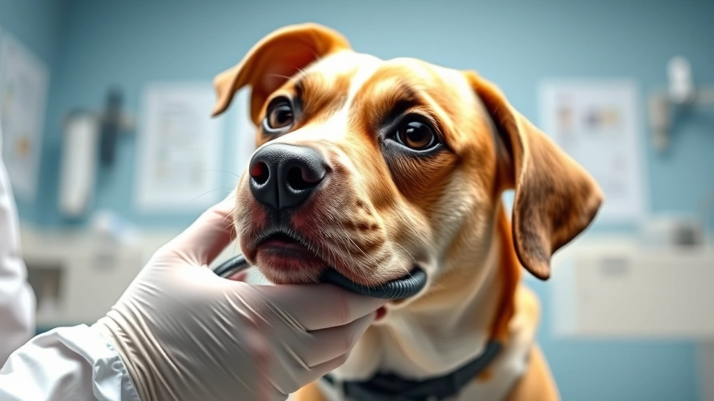 do dogs get sleep apnea -
Photorealistic image of a veterinarian examining a brachycephalic dog’s t