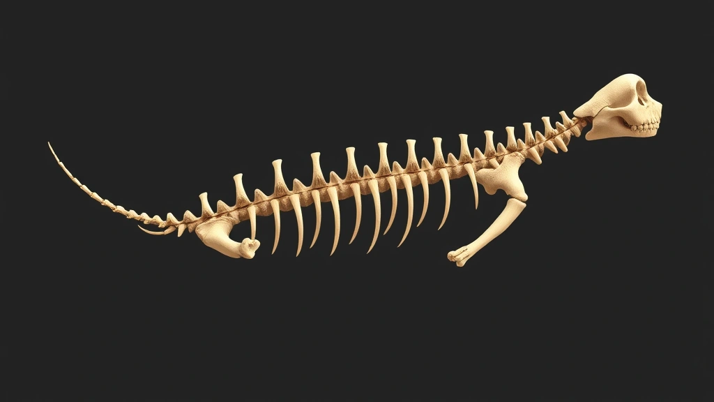 do dogs have bones in their tails -
Photorealistic detailed illustration style image of dog tail bones and caudal v