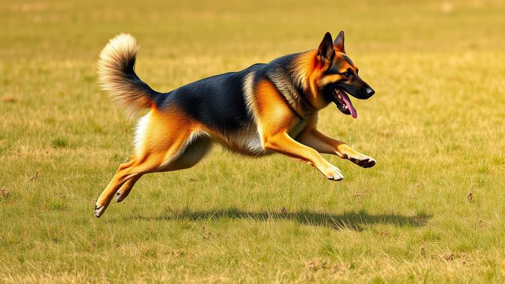 do dogs have elbows -
Photorealistic image of a large breed dog like a German Shepherd running and ju