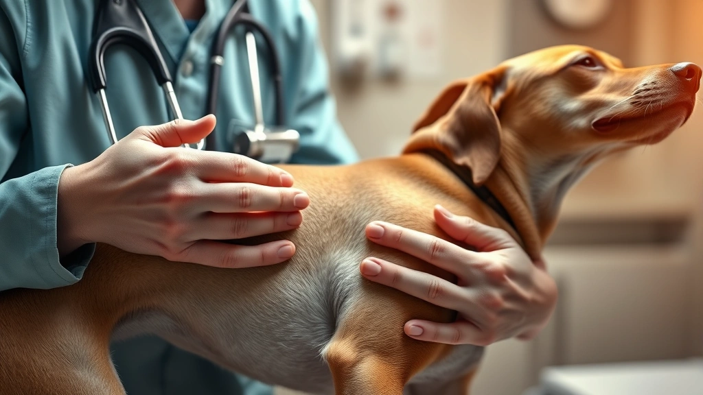 do male dogs have nipples -
Photorealistic image of a veterinarian examining a dog’s chest and nipple