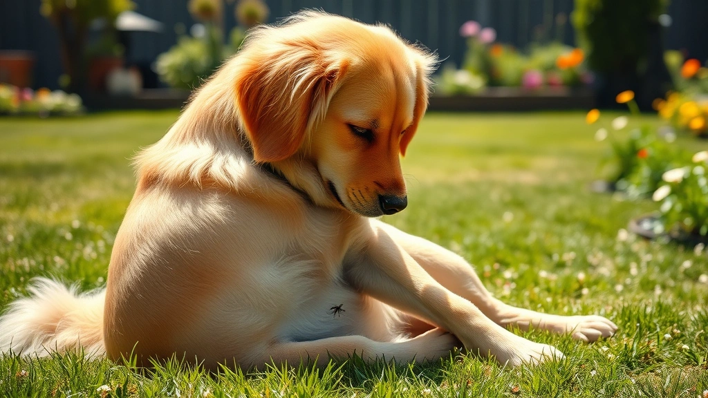 do mosquitoes bite dogs -
Photorealistic image of a golden retriever scratching at mosquito bites on its 