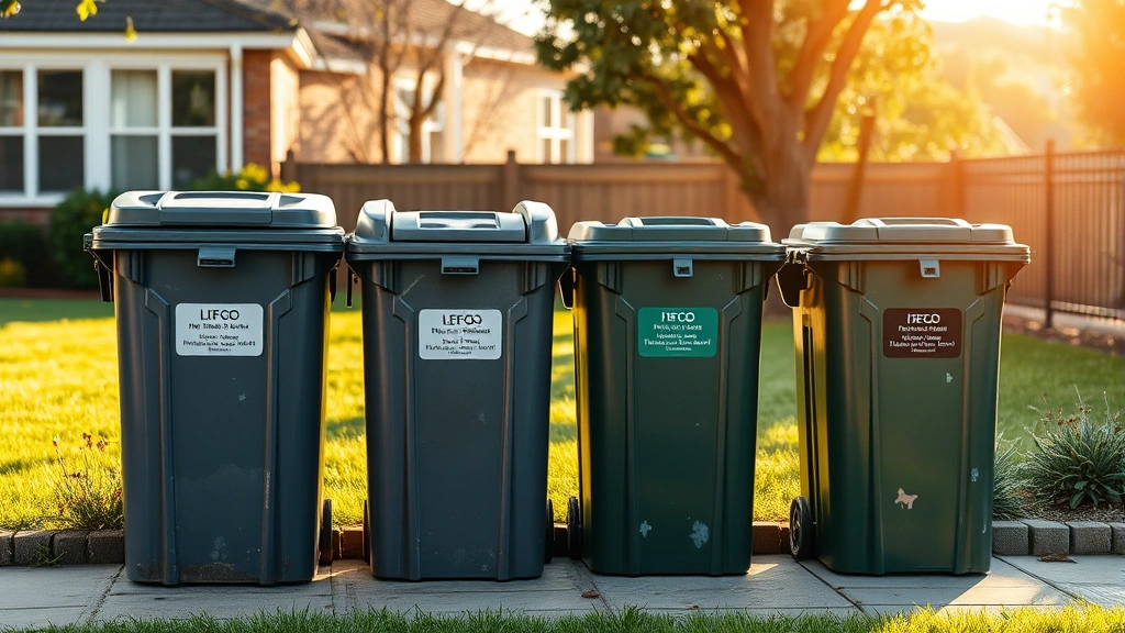 do rats eat dog poop -
Photorealistic image of sealed metal garbage bins with dog waste containers in 
