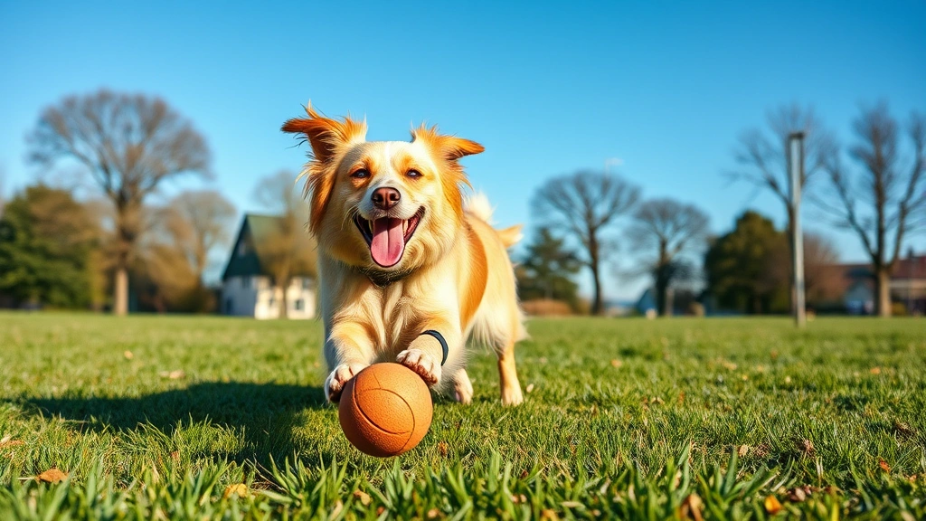 do spayed dogs go into heat -
Photorealistic image of a healthy spayed female dog playing energetically in a 