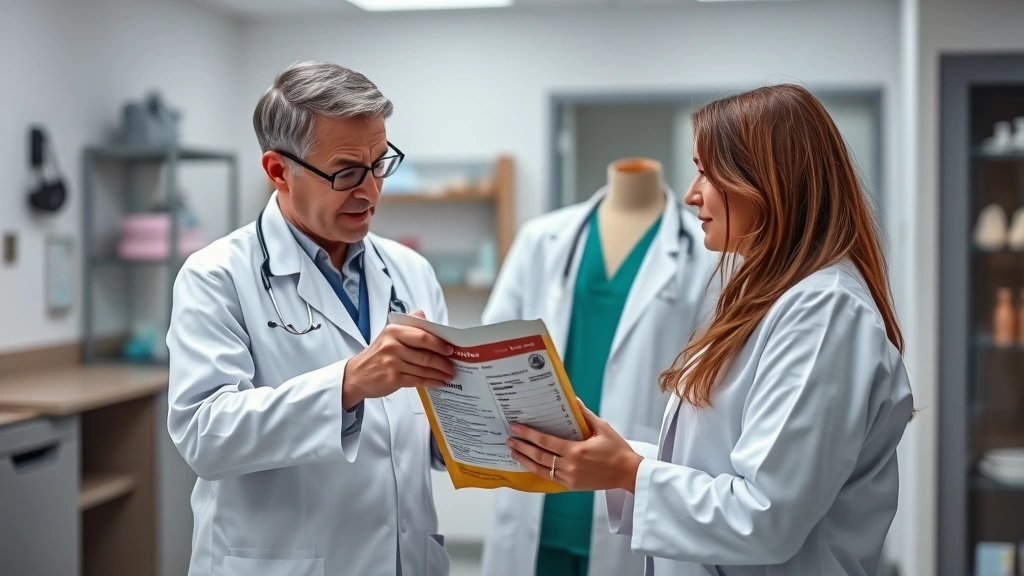 do vets recommend kirkland dog food -
Photorealistic image of a veterinarian in a white coat reviewing a dog food bag