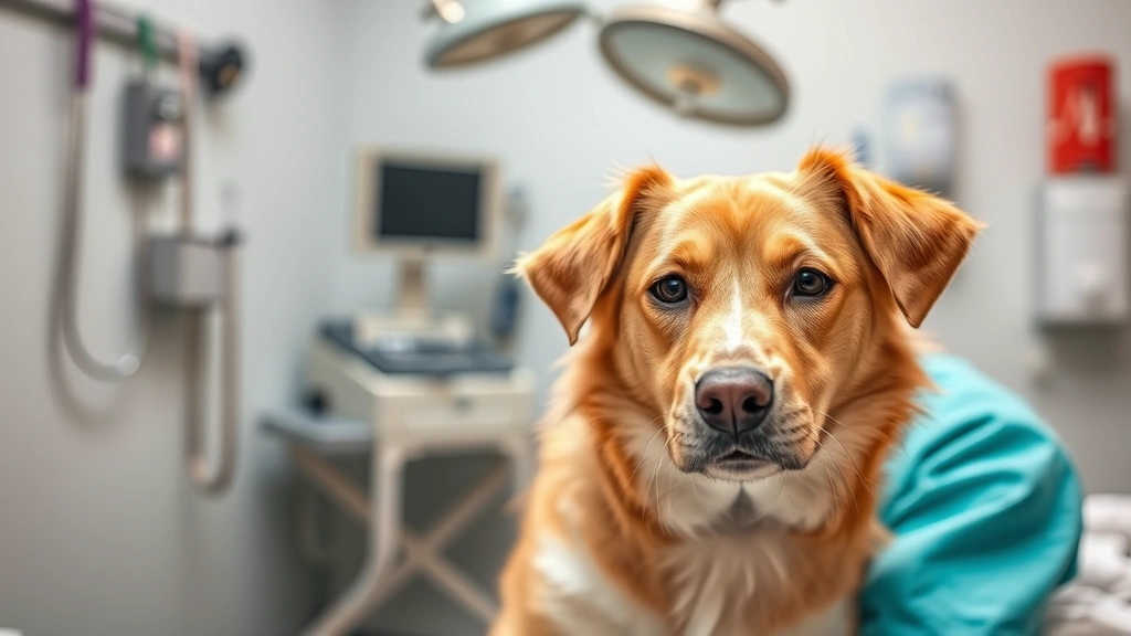 does my dog have a uti -
veterinary clinical setting with soft lighting
