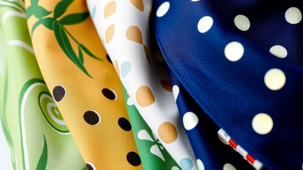 dog bandanas -
Close-up of various dog bandana fabric textures and patterns displayed together