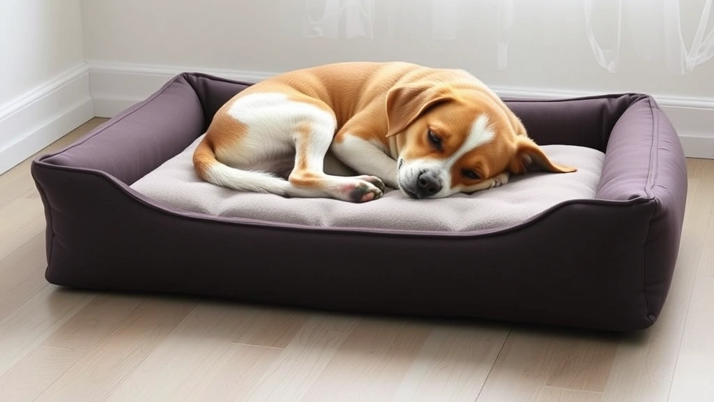dog beds for small dogs -
Photorealistic image of a small dog curled up on a memory foam orthopedic dog b