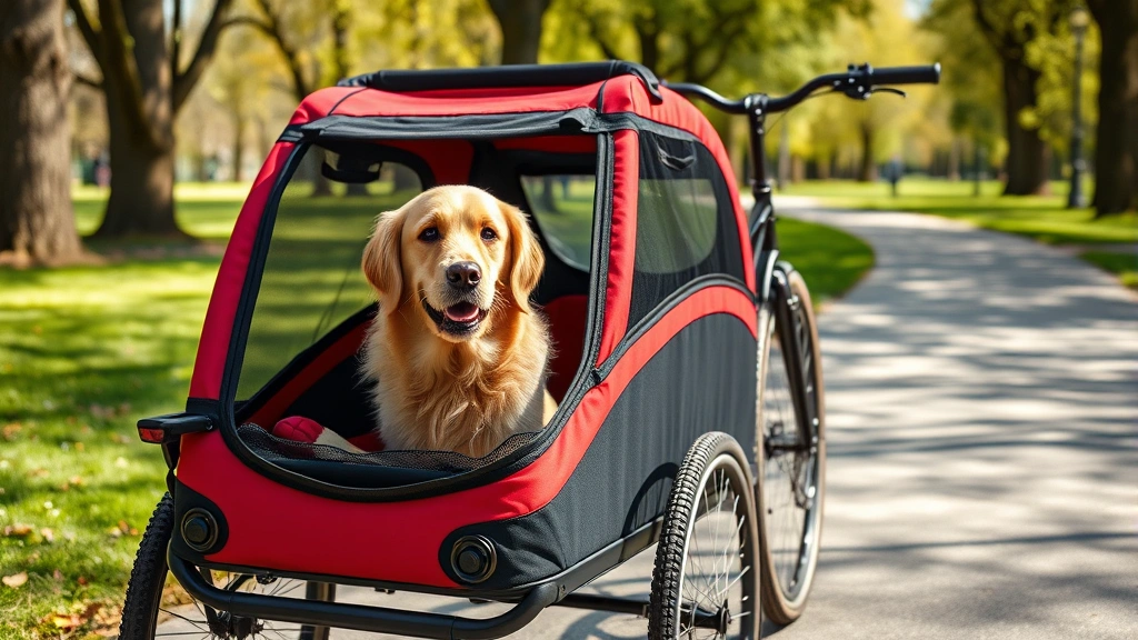 dog bike trailer dog photo 0