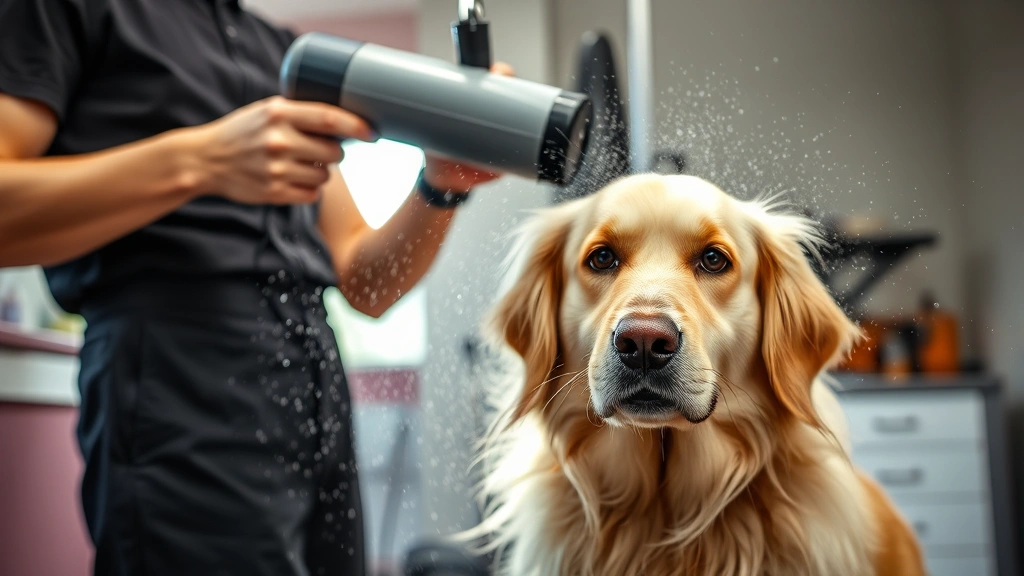 dog blow dryer dog photo 0