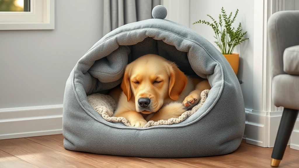 dog cave bed dog photo 0
