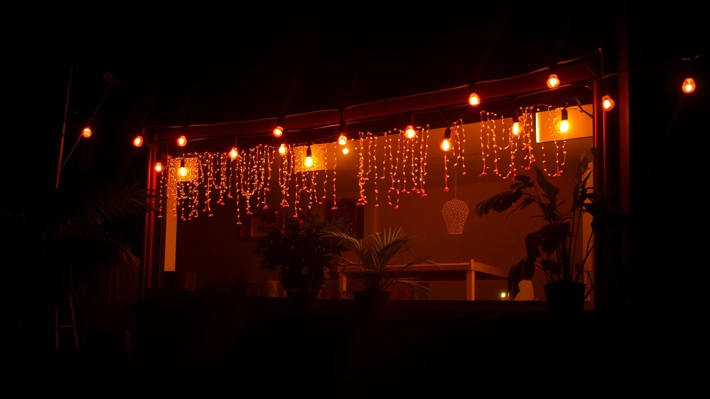 dog cave bed -
warm lighting
