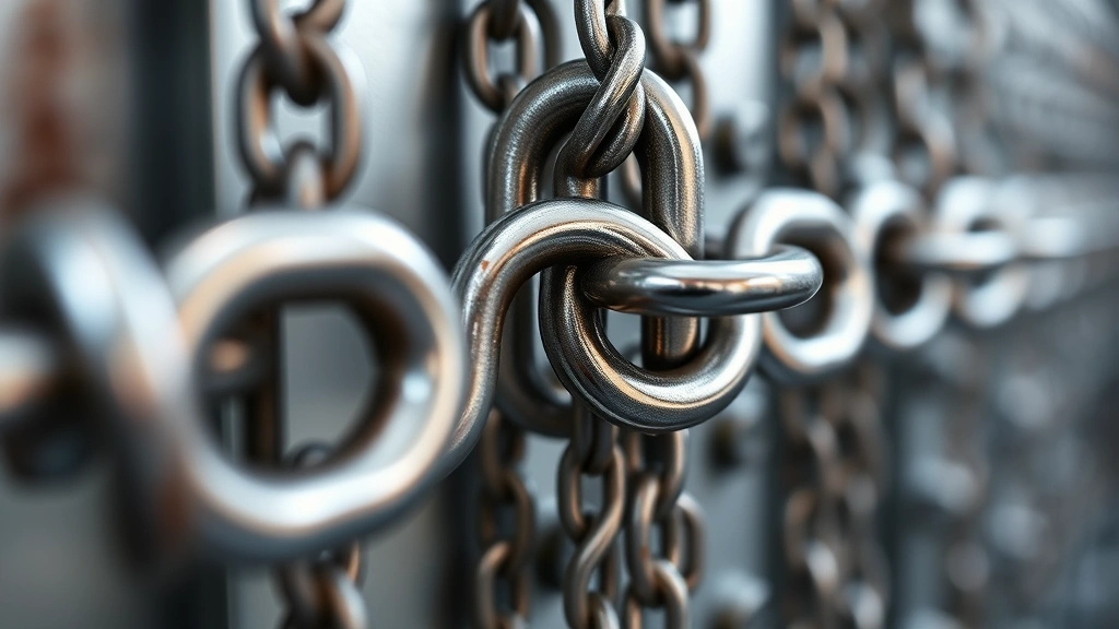 dog chain -
showing quality metal links and secure connections
