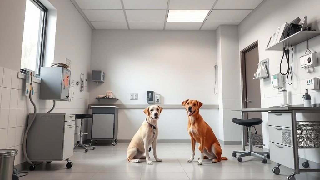 dog dental chart -
professional vet clinic setting with soft lighting
