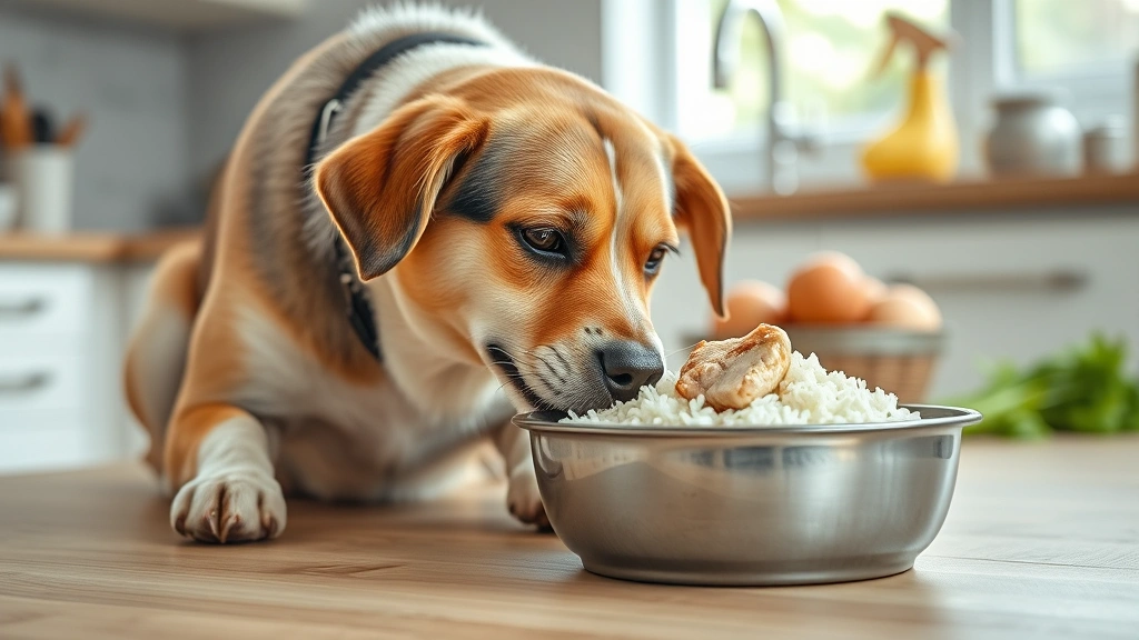 dog diarrhea with blood -
Photorealistic image of a healthy dog eating from a stainless steel bowl contai
