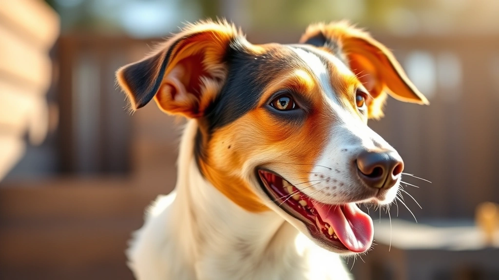 dog ear cleaning solution -
Photorealistic image of a happy healthy dog with clean ears, floppy ears visibl