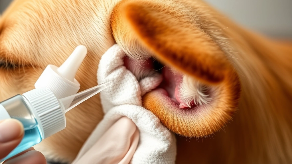 dog ear hematoma -
Photorealistic image of a healthy dog’s ear being cleaned with a cotton p