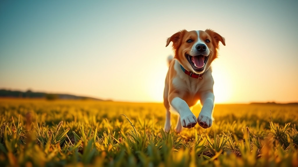 dog fart -
Photorealistic shot of a healthy, energetic dog running and playing outdoors in