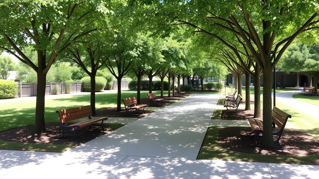 dog friendly parks near me -
shaded seating areas with benches
