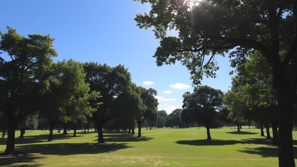 dog friendly parks near me -
scattered trees providing shade
